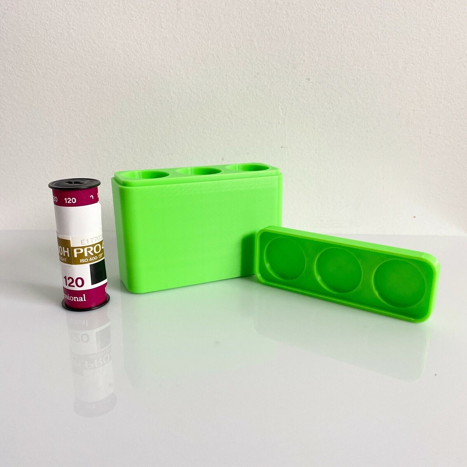 120mm Film 88％以上節約 holder storage container N Printed Green. [ギフト/プレゼント/ご褒美] - 3D