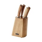 Lock n lock Premium RoseWood Knife&knife Block 6P Set German Stainless Steel