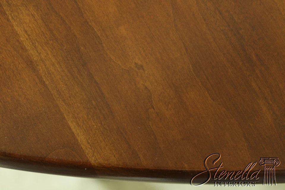 LF53946EC: Mesa de comedor ovalada antigua de cereza con remolque Stauston Foto 3 de 4