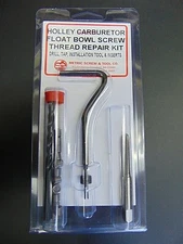 HOLLEY CARBURETOR FUEL FLOAT BOWL SCREW HELICOIL STYLE THREAD REPAIR KIT & DRILL