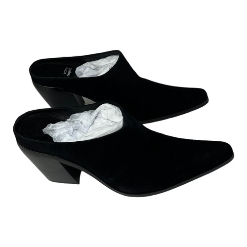 Nuovo con scatola Jeffrey Campbell donna HoldEm punta a punta mulo tacco impilato taglia 10M nero - Foto 8 di 10