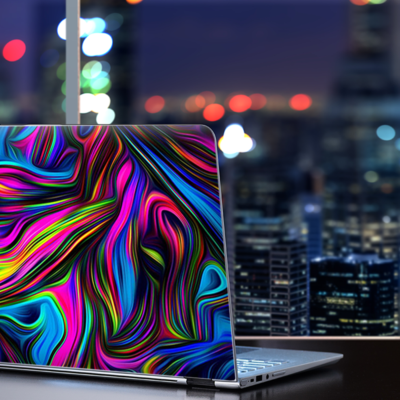 Skin Universel Pour Ordinateur Portable 15 Pouces – Motif Neon Hearts – Vinyle Itsaskin