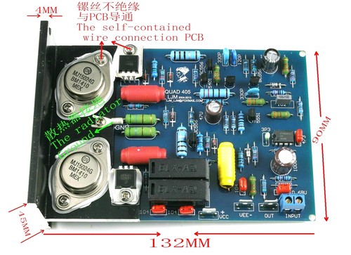 1 paio QUAD405 CLONE HiFi Stereo Dual Channel MJ15024 Amplificatore di potenza finito - Foto 2 di 4