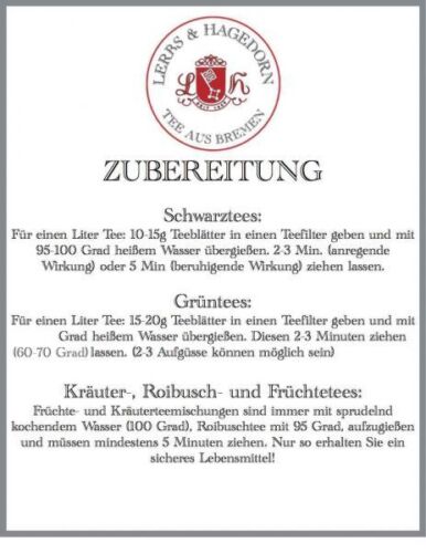 Negro Tee Eierpunsch 1KG - Imagen 3 de 9