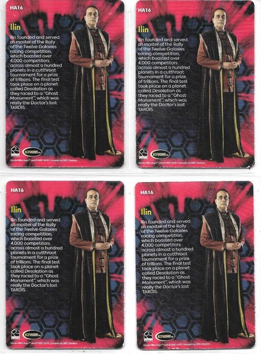 Doctor Who Series 11 y 12 2022 - Juego de placas de impresión de 4 tarjetas casi nuevo tarjeta #HA16 ilin - Imagen 2 de 2