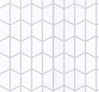 Modern Geometric Hexagon  Peel & Stick Wallpaper / Silver  White  17.7" x 16.4ft