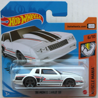 Hot Wheels 1986 Chevy Chevrolet Monte Carlo Ss Weiß Neu/Ovp Hw Auto White ´86