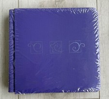 Creative Memories 7x7 Scrapbook Album Purple Foil Square Swirls Sealed