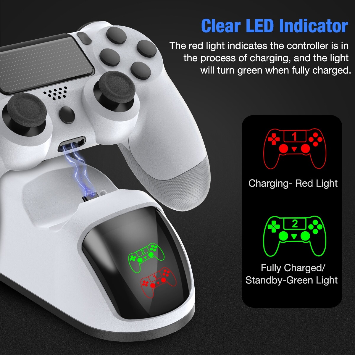 Wireless PS4 Controller USB Charger Charging Station For Wireless PS4 Controller USB Charger Charging Station For