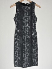 Alice + Olivia 100% Lambs Leather Snake Print Sleeveless Pencil Dress Size 2