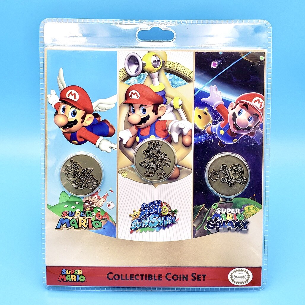 Super Mario 3D All-Stars Collectible Coin Set of 3 Sunshine Galaxy