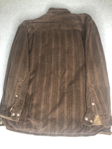 Redhead Men’s Size Large Fleece Lined Fishing Hunting Corduroy Shirt Shacket - Picture 2 of 12