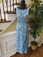 Vtg 1980s Wrap Dress Jumping Joy Sleeveless Polyester Spandex S/M