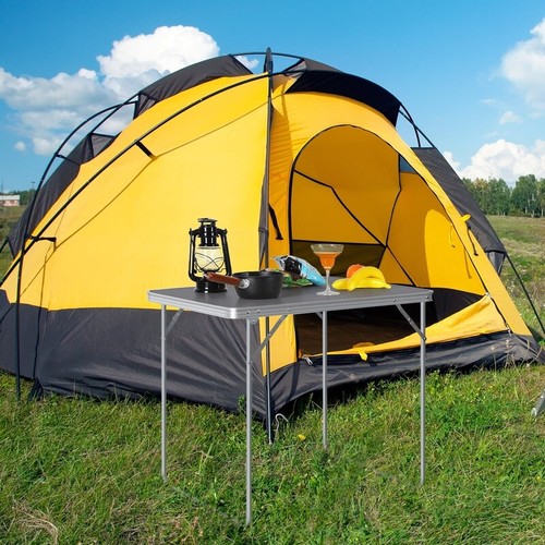 Mesa de camping plegable portátil para picnic al aire libre ligera duradera jardín playa - Imagen 4 de 6