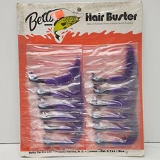 Betts Hair Buster Bass Jig Fishing Lures 12 Pc Dealer Card Purple 1/2oz