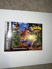 Gameboy Advance GBA Original Instruction Manual/Booklet Crash Bandicoot