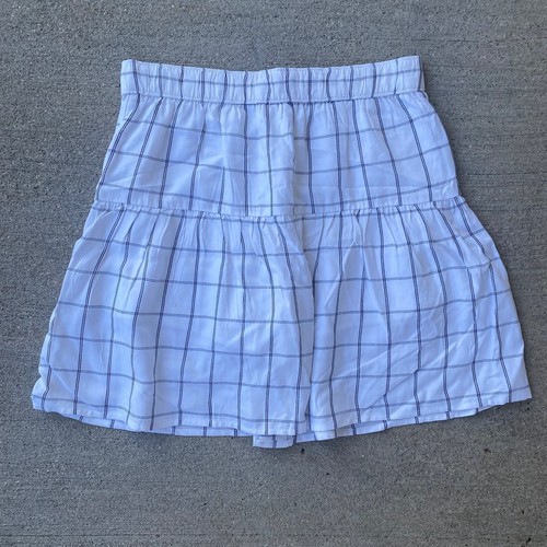 NWT Abercrombie Kids Cotton Button up Skirt in White with Black Pinstripes / 13 - Picture 4 of 8