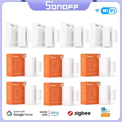 SONOFF DW2 WiFi/ SNZB-04P Zigbee Window Door Sensor Smart Home Security Door Ope