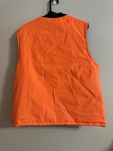 Vintage Trebark Camo/Blaze Orange Reversible Hunting Vest Size Medium Insulated - Picture 3 of 4