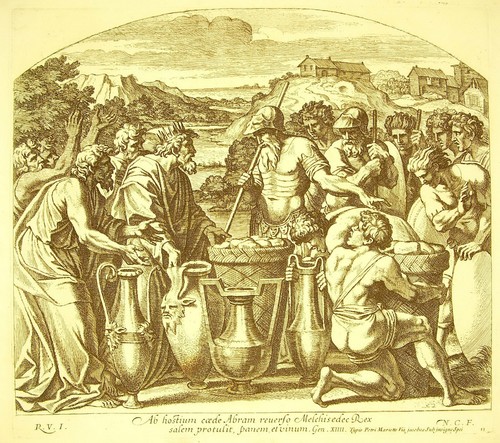 Abraham Melchisédek roi de Salem La Bible Nicolas Chaperon 1649 Raphaël Vatican