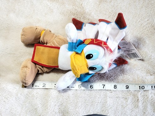 Bolsa de frijoles de felpa vintage Disneyland Frontierland Donald Duck indio 8" nueva con etiquetas - Imagen 11 de 11