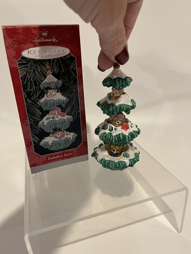 Hallmark Keepsake Ornament Peekaboo Bears 1998 Fast Shipping Super Cute Ornament - Picture 2 of 9