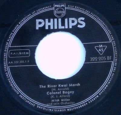 Mitch Miller   The River Kwai March/Colonel Bogey/Hey Little Baby - Single 1958