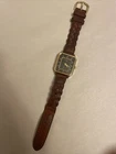 Vintage Timex LA cell T91 watch & Red Leather band New Battery