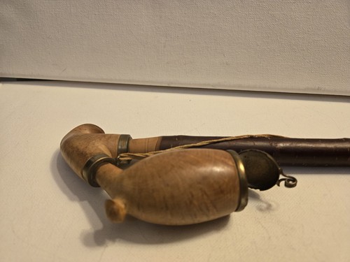 Vintage German Wooden Hunters Pipe With Metal Lid - Picture 9 of 16