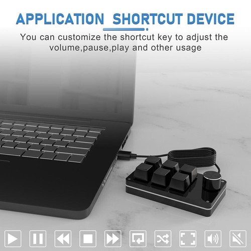 New Gaming Programming Macro pad Custom Knob Mechanical RGB Keyboard Mini Button - Picture 3 of 12