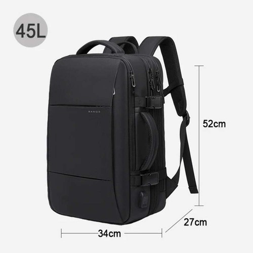 BANGE Erweiterbarer Herren Rucksack Wasserdicht 17,3 Zoll Laptoprucksack Man Large Cap - Bild 24 von 30