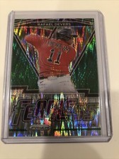 2021 Panini Prizm Fearless Forest Green Flash Rafael Devers 3/5 RED SOX