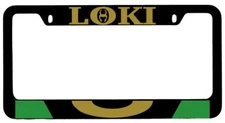 Loki Black METAL License Plate Frame Auto Marvel