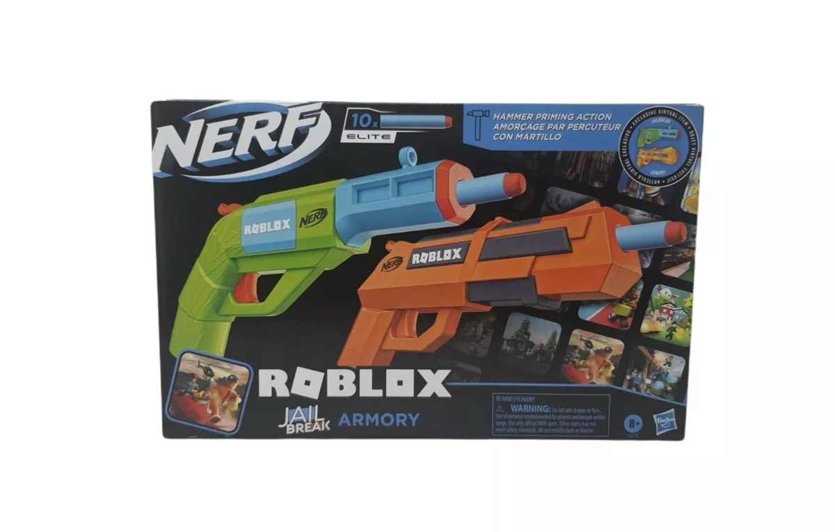 Nerf Roblox Jailbreak: Armory - 2 Hammer Action Blasters - WITH EXCLUSIVE  CODE