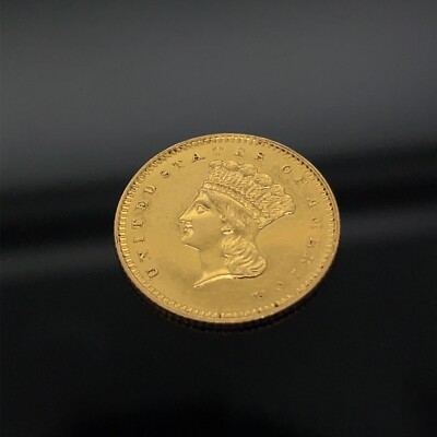 1862- USA INDIAN HEAD YELLOW GOLD $1 COIN | eBay