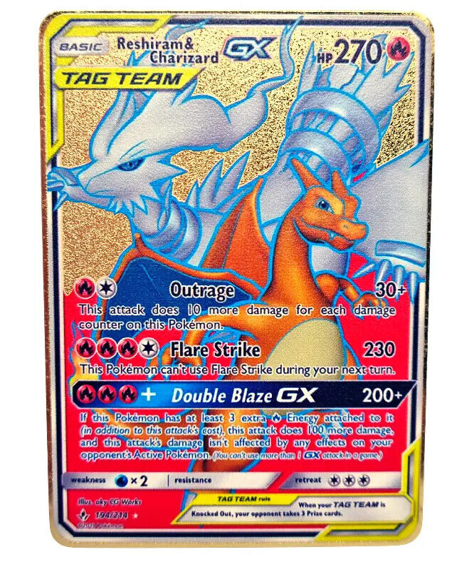 M Reshiram Gx Gmax Vmax Gigantamax Ex Pokemon Card 