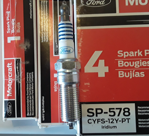 * 6 GENUINE FORD Motorcraft SP578 Engine Ignition Spark Plug Lincoln CYFS-12Y-PT - Picture 3 of 7