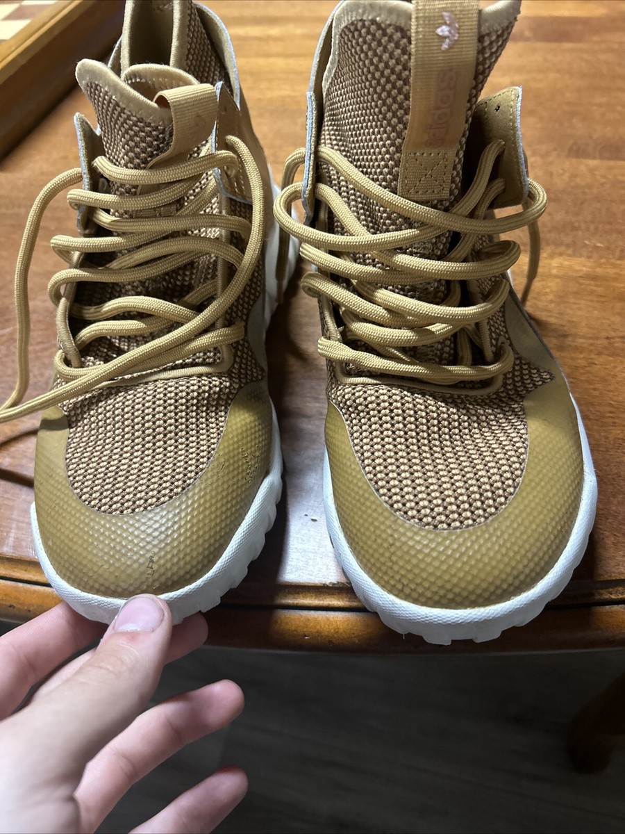 Adidas Tubular Primeknit Green and Tan (almost gold) High-Top Sneakers Size 12 s-l400.jpg main image 2