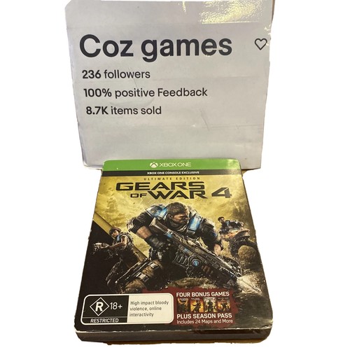 Gears of War 4 Ultimate Edition In Steelbook Case For Xbox One Rare Oz Release