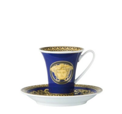Versace by Rosenthal 251175 Medusa Blue Porcelain Cup 3 oz.