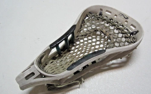 RARE VINTAGE BRINE EDGE X WHITE MENS LACROSSE STRUNG HEAD - CRACKED DAMAGED