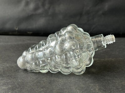 OLD VINTAGE CRYSTAL CLEAR CUT GLASS GRAPE SHAPED PERFUME BOTTLE DECORATIVE 