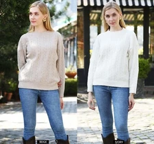 ComfyLuxe Solid Color Twist Knot Pullover Sweater