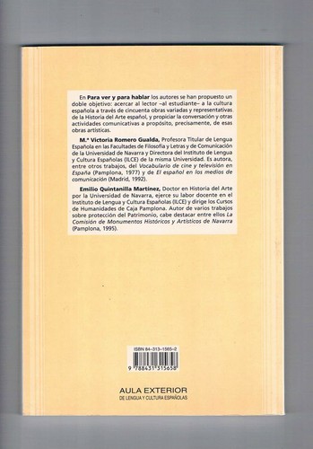 Para ver y para hablar 50 obras de arte español eunsa 1998 - Imagen 2 de 2