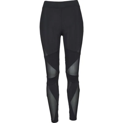Urban Classics Femmes Triangle Tech Mesh Legging Noir Sport Pantalon XS- 5XL - Photo 1/4