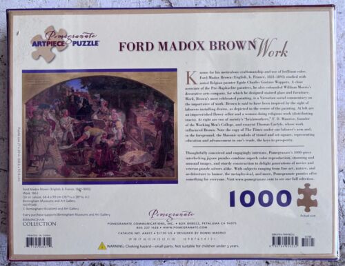 NEW Pomegranate Ford Maddox Brown 'Work" 1000 Piece Jigsaw Puzzle New Sealed - Picture 3 of 4