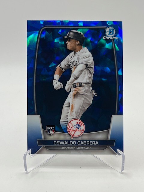 2023 BOWMAN CHROME SAPPHIRE OSWALDO CABRERA RC #33 YANKEES