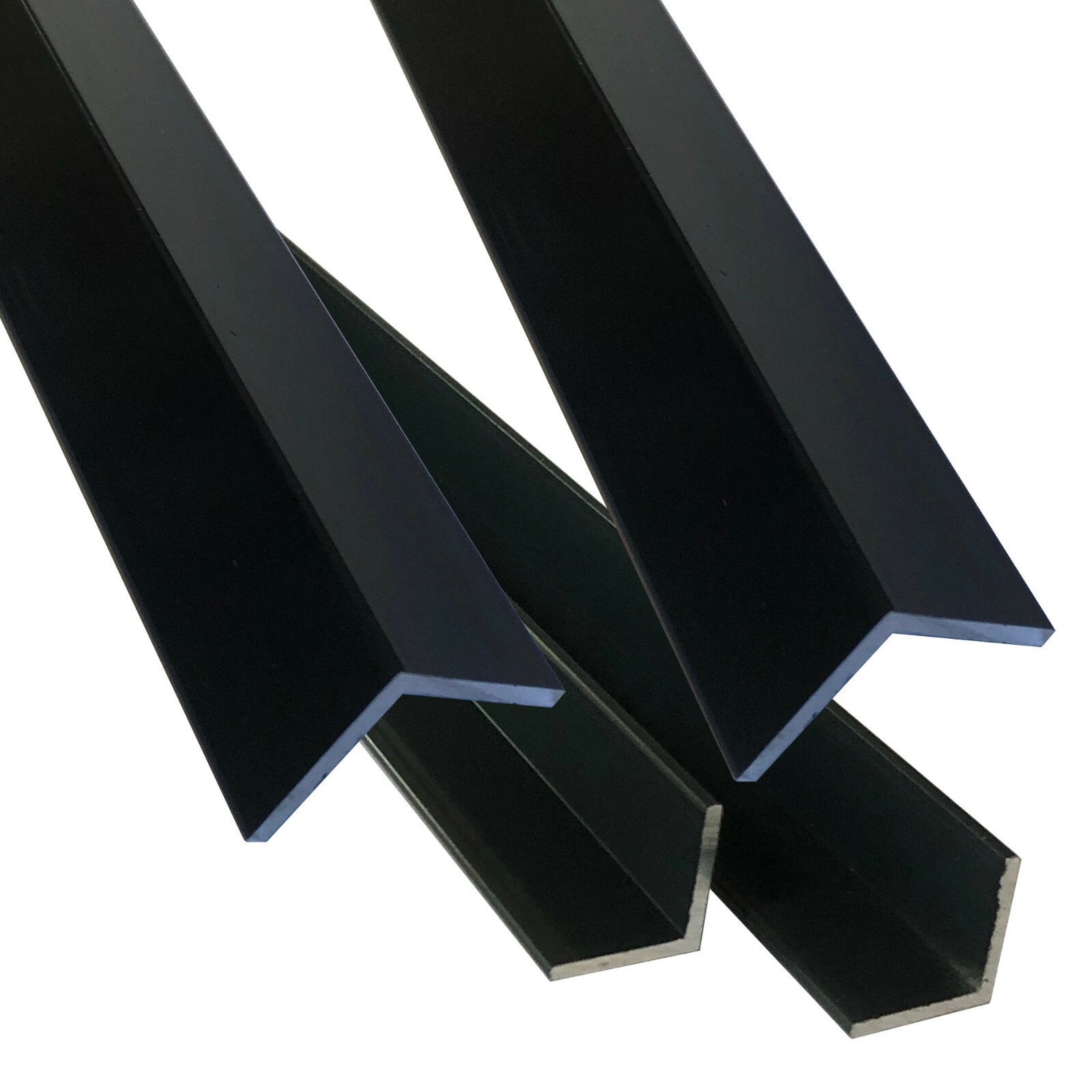 Produktbild von Aluminium-Winkelprofil Anthrazit Pulverbeschichtet RAL 7016 – 20x20x2 Mm, 1000 Mm Länge, EN AW-6060