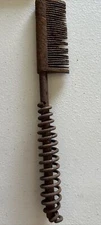 Antique 1800s -1900s African American Comb Curved Brush Hot Coil Straightener