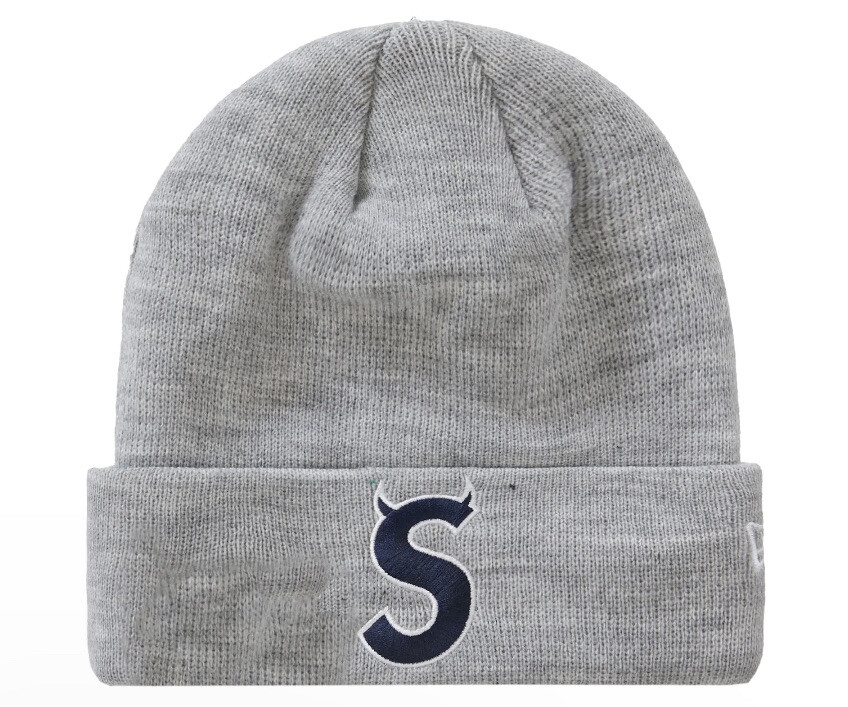 Supreme® New Era® S Logo Beanie (^New) Heather Grey | eBay